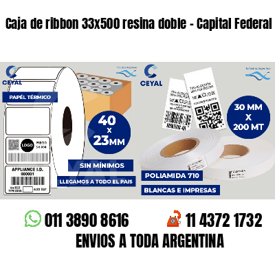 Caja de ribbon 33x500 resina doble - Capital Federal