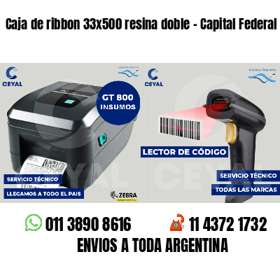 Caja de ribbon 33x500 resina doble - Capital Federal