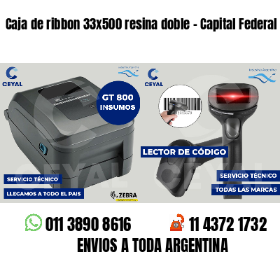Caja de ribbon 33x500 resina doble - Capital Federal