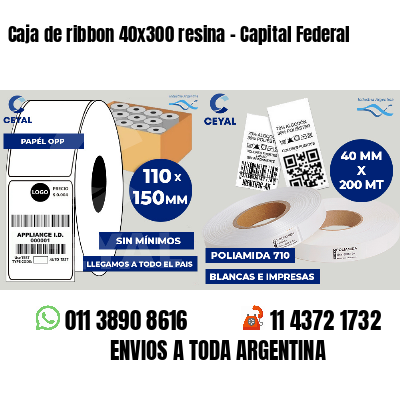 Caja de ribbon 40x300 resina - Capital Federal