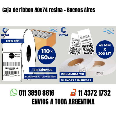 Caja de ribbon 40x74 resina - Buenos Aires