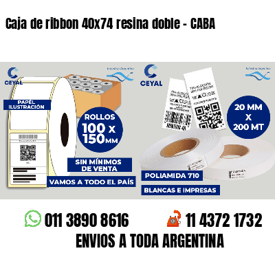 Caja de ribbon 40x74 resina doble - CABA