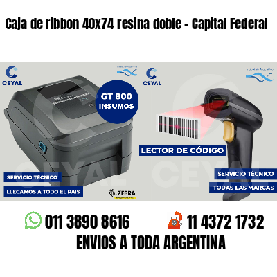 Caja de ribbon 40x74 resina doble - Capital Federal