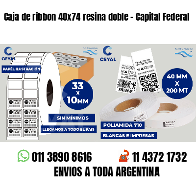 Caja de ribbon 40x74 resina doble - Capital Federal