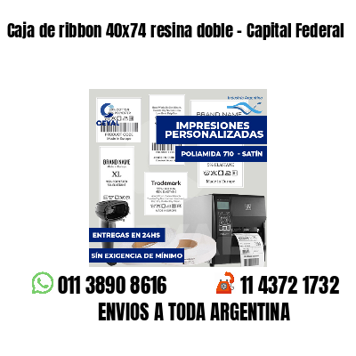Caja de ribbon 40x74 resina doble - Capital Federal
