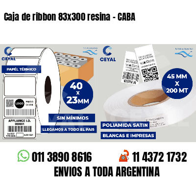 Caja de ribbon 83x300 resina - CABA