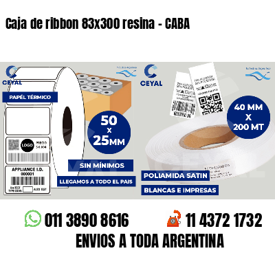Caja de ribbon 83x300 resina - CABA