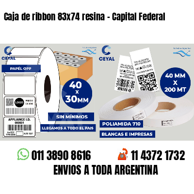 Caja de ribbon 83x74 resina - Capital Federal