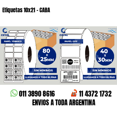 Etiquetas 10x21 - CABA