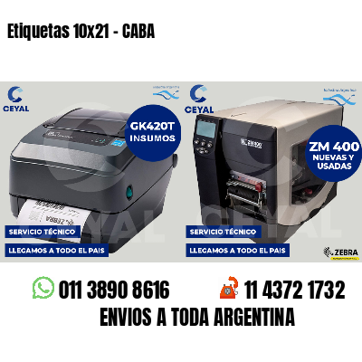 Etiquetas 10x21 - CABA