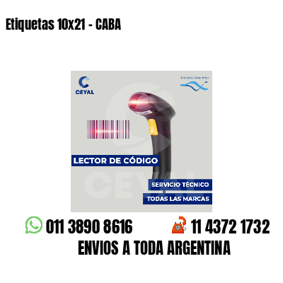 Etiquetas 10x21 - CABA