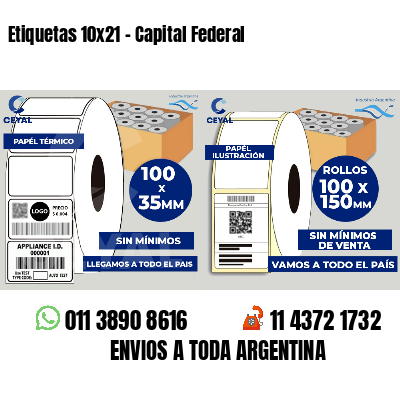 Etiquetas 10x21 - Capital Federal