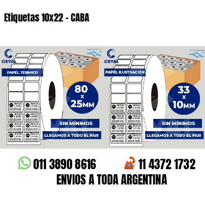 Etiquetas 10x22 - CABA