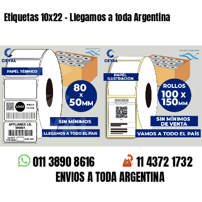 Etiquetas 10x22 - Llegamos a toda Argentina