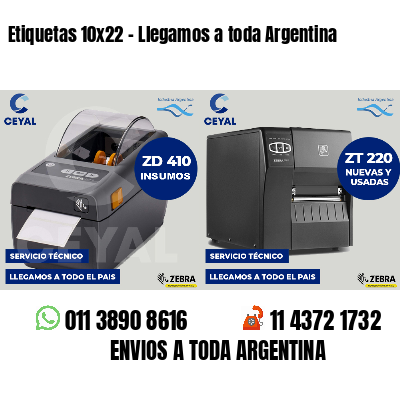 Etiquetas 10x22 - Llegamos a toda Argentina
