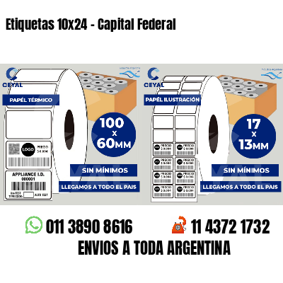 Etiquetas 10x24 - Capital Federal