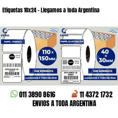 Etiquetas 10x24 - Llegamos a toda Argentina