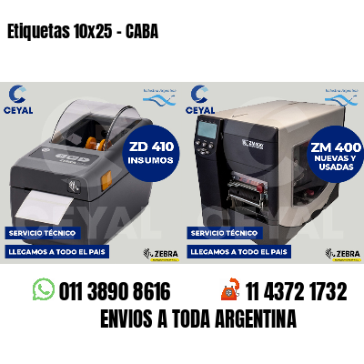 Etiquetas 10x25 - CABA
