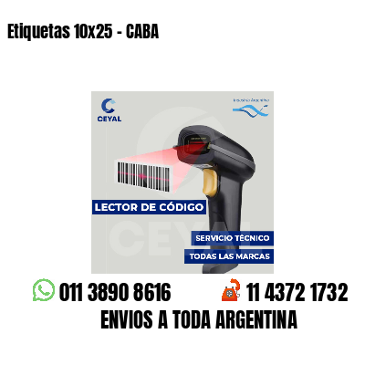 Etiquetas 10x25 - CABA