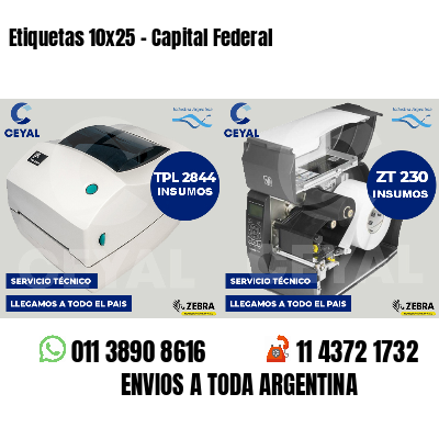 Etiquetas 10x25 - Capital Federal