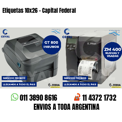 Etiquetas 10x26 - Capital Federal