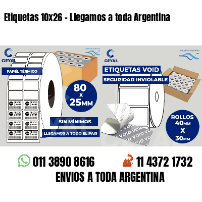Etiquetas 10x26 - Llegamos a toda Argentina