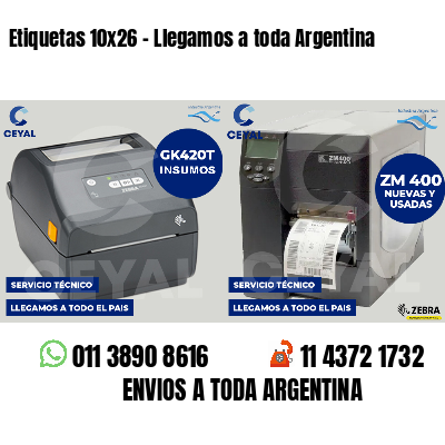Etiquetas 10x26 - Llegamos a toda Argentina