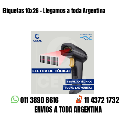 Etiquetas 10x26 - Llegamos a toda Argentina
