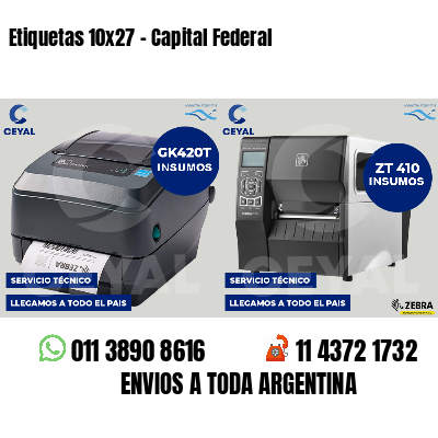 Etiquetas 10x27 - Capital Federal