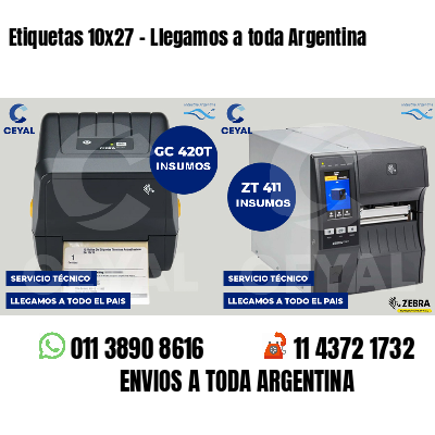 Etiquetas 10x27 - Llegamos a toda Argentina