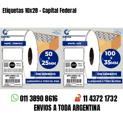 Etiquetas 10x28 - Capital Federal
