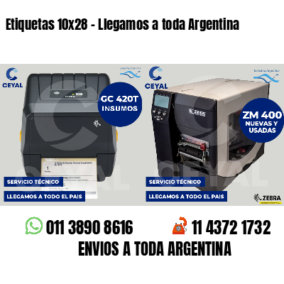 Etiquetas 10x28 - Llegamos a toda Argentina