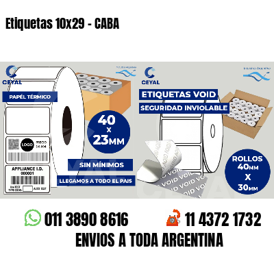 Etiquetas 10x29 - CABA
