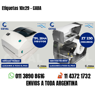 Etiquetas 10x29 - CABA