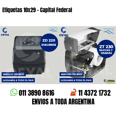 Etiquetas 10x29 - Capital Federal