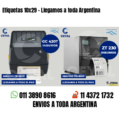 Etiquetas 10x29 - Llegamos a toda Argentina