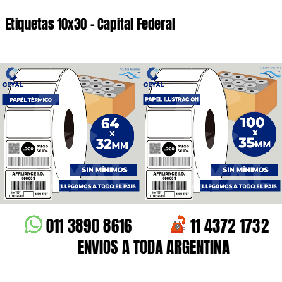 Etiquetas 10x30 - Capital Federal