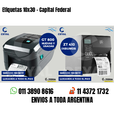 Etiquetas 10x30 - Capital Federal