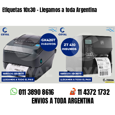 Etiquetas 10x30 - Llegamos a toda Argentina