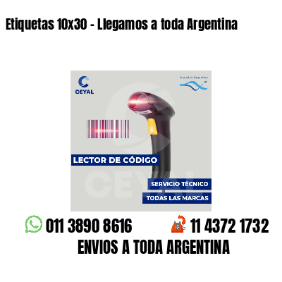 Etiquetas 10x30 - Llegamos a toda Argentina