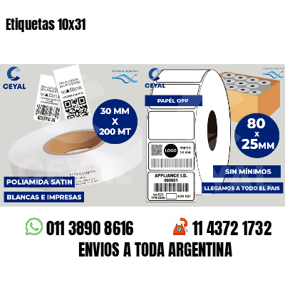 Etiquetas 10x31