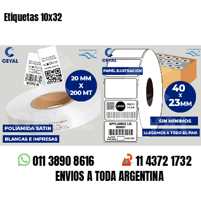Etiquetas 10x32