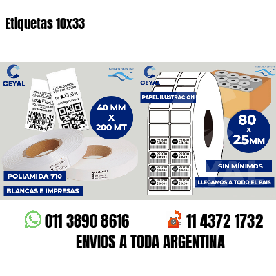 Etiquetas 10x33