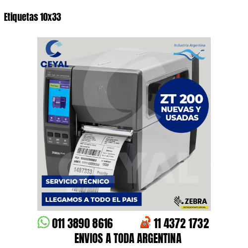Etiquetas 10x33