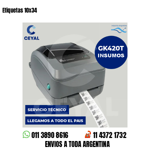 Etiquetas 10x34