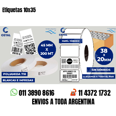 Etiquetas 10x35
