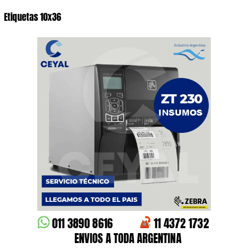 Etiquetas 10x36
