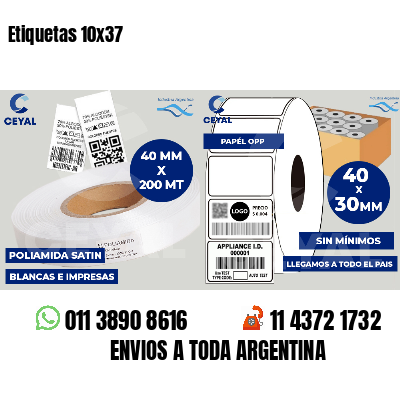 Etiquetas 10x37
