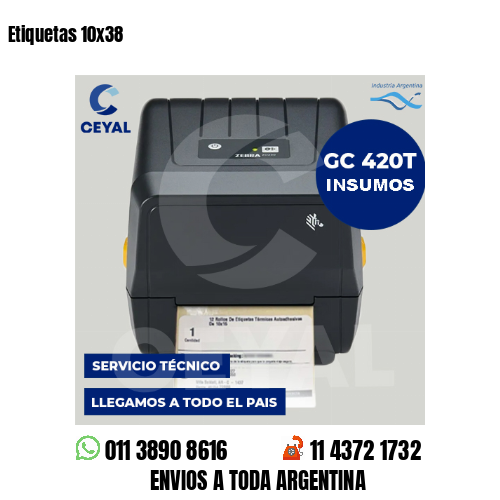 Etiquetas 10x38