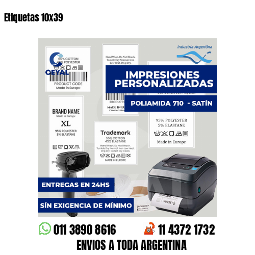 Etiquetas 10x39